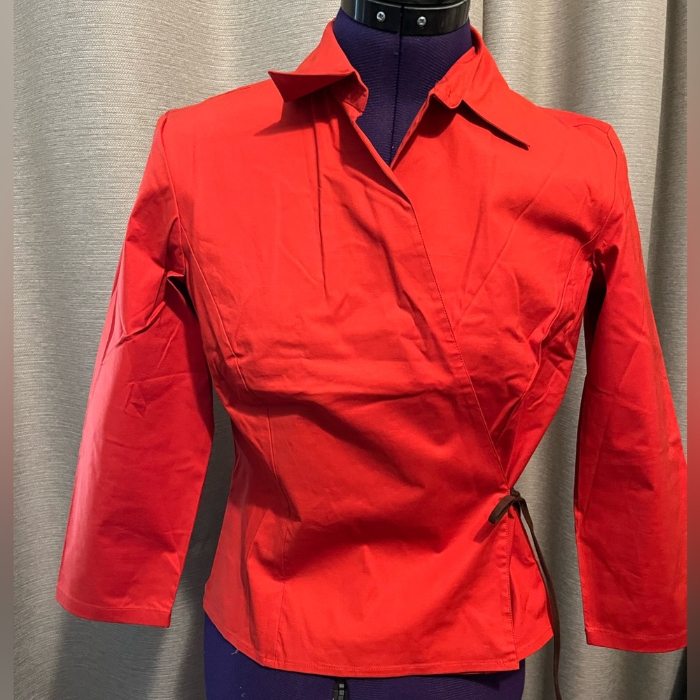 Ann Taylor Vibrant Red Blouse (6p)